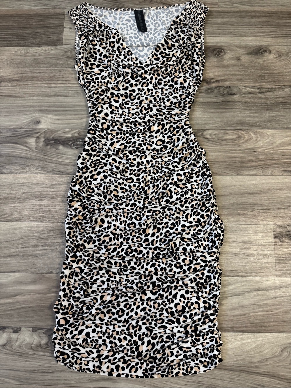 Norma Kamali Tara Dress in Baby Leopard Size Small/36